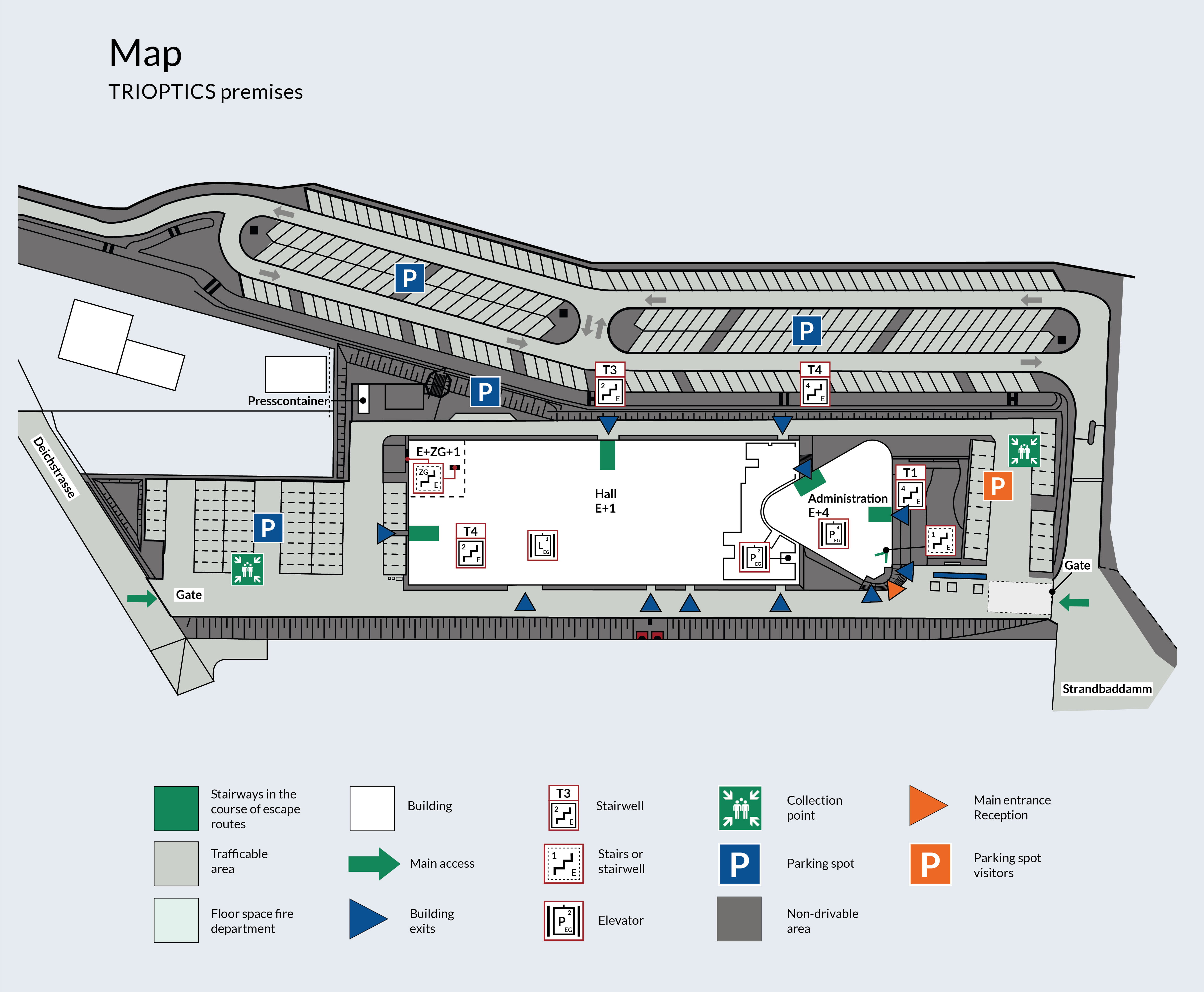 Map for TRIOPTICS premises in Wedel